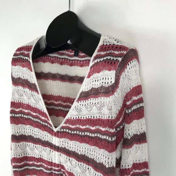 Torrid Open Stitch Pullover V-Neck Cinched Front Sweater Women's Plus Size 2/2X - Picture 4 of 12